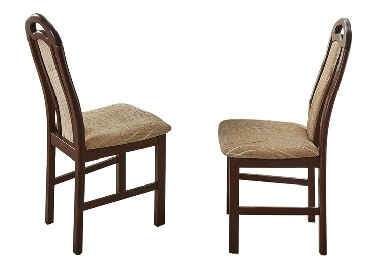 Stühle & Sitzbänke - Esszimmerstühle, 2er-Set, aus massiver Buche, in Farbe NUSSBAUM-BEIGE Ansicht 1