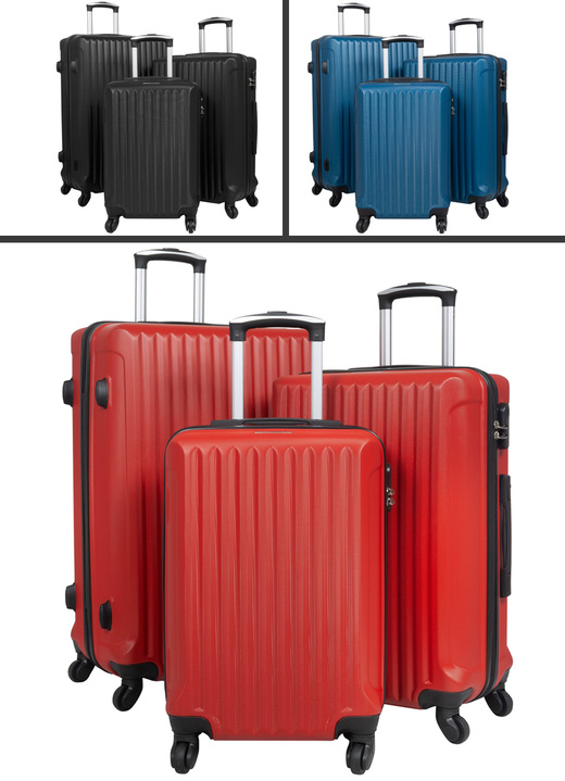 Reisegepäck - Koffer-Set 3-teilig , in Farbe ROT Ansicht 1