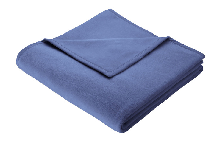 Decken - Supersofte Schlafdecke von Borbo aus reiner Baumwolle, in Größe 185 (Schlafdecke, 100x150 cm) bis 325 (Schlafdecke, 150x220 cm), in Farbe BLAU Ansicht 1
