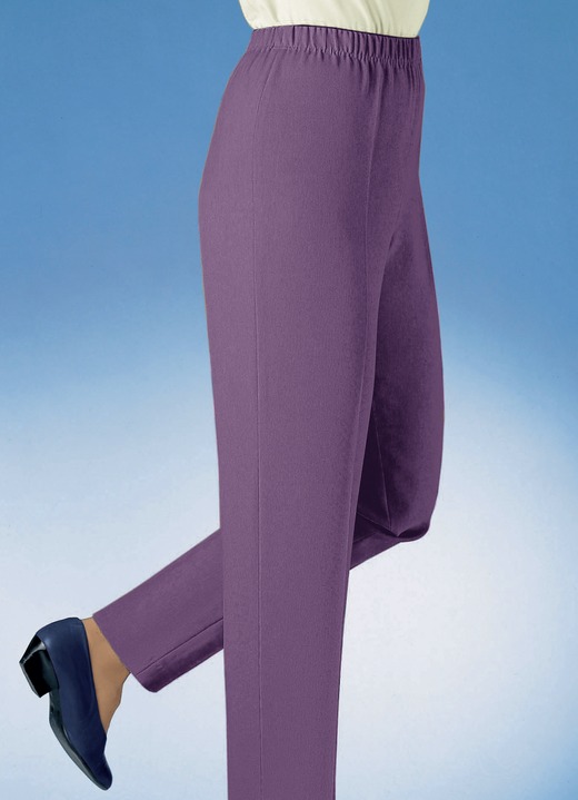 Hosen in Schlupfform - Hose in hochwertiger Qualität  in 9 Farben, in Größe 019 bis 245, in Farbe BURGUND MELIERT Ansicht 1