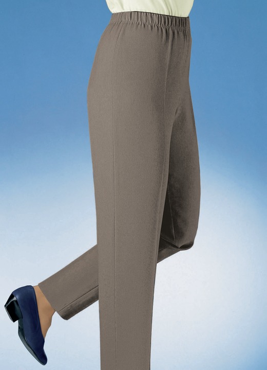 Hosen in Schlupfform - Hose in hochwertiger Qualität  in 9 Farben, in Größe 019 bis 245, in Farbe MITTELBRAUN M. Ansicht 1