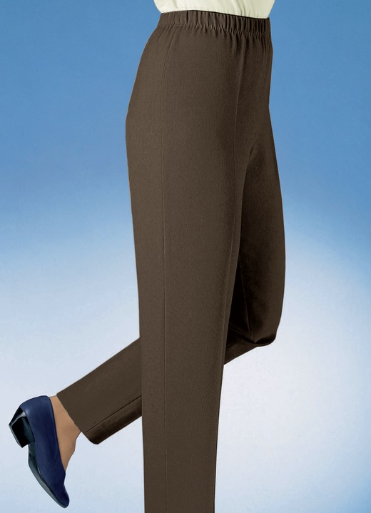 Hosen in Schlupfform - Hose in hochwertiger Qualität  in 9 Farben, in Größe 019 bis 245, in Farbe MOKKABRAUN Ansicht 1