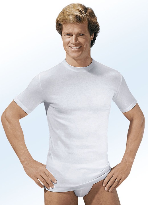 Unterhemden - Mey Noblesse Zweierpack Shirts aus Feinripp, weiß, in Größe 004 bis 009, in Farbe WEISS