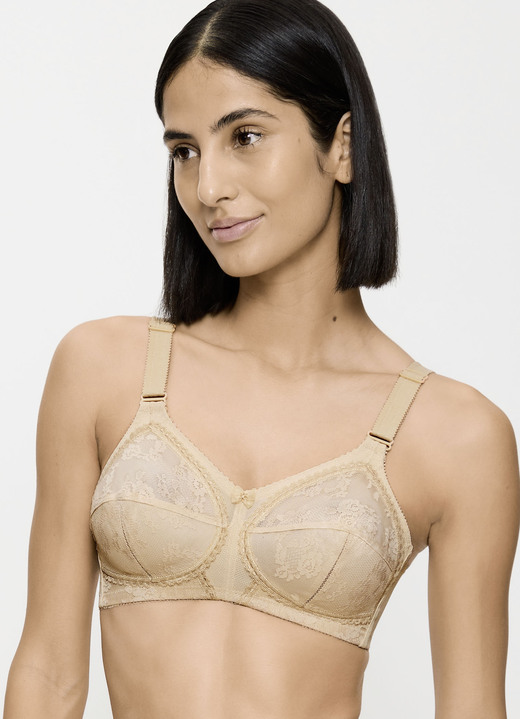 BH ohne Formbügel - Triumph-Doreen BH mit Spitzencups, in Größe 075 bis 110, in Cup D, in Farbe HAUT Ansicht 1
