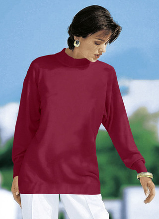 Pullover in Feinstrick mit Schurwolle