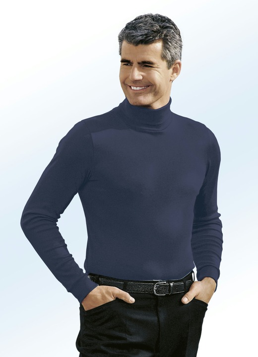 Shirts & Sweatshirts - Tragangenehmer Rolli in 9 Farben, in Größe 046 bis 062, in Farbe MARINE Ansicht 1