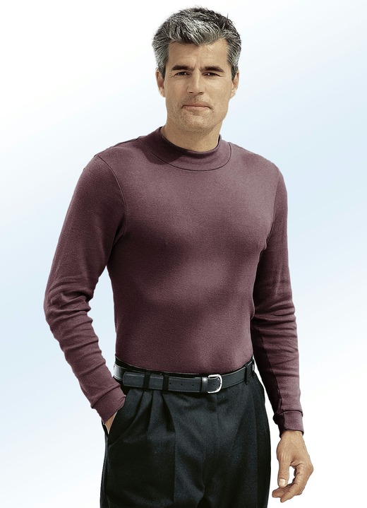Shirts & Sweatshirts - Tragangenehmes Shirt in 9 Farben, in Größe 046 bis 062, in Farbe SCHOKOBRAUN Ansicht 1