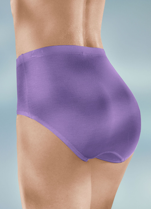 Slips - Viererpack Slips mit Gummizug, in Größe 038 bis 054, in Farbe 2X LILA, 2X SCHWARZ Ansicht 1