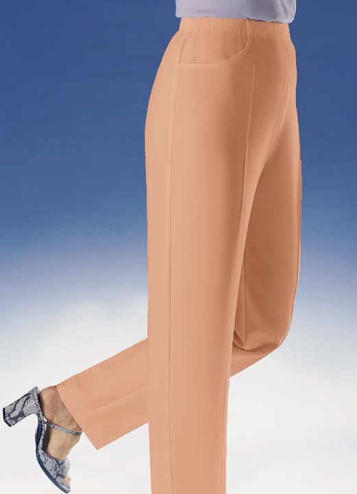 Hosen in Schlupfform - Hose mit praktischen Seitentaschen in 9 Farben, in Größe 019 bis 054, in Farbe HUMMER MELIERT Ansicht 1