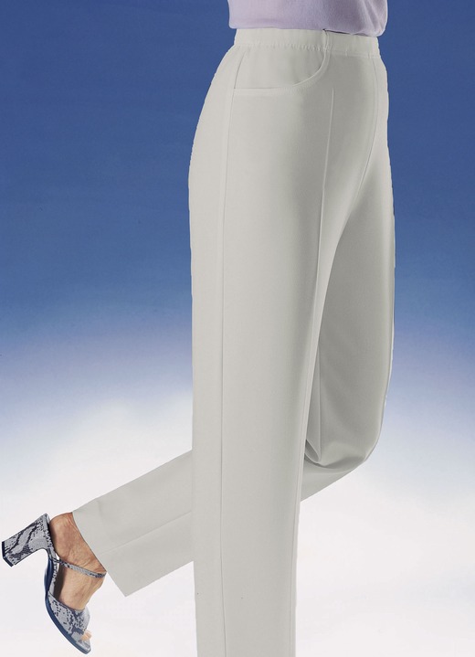 Hosen in Schlupfform - Hose mit praktischen Seitentaschen , in Größe 019 bis 054, in Farbe KIESEL MELIERT Ansicht 1