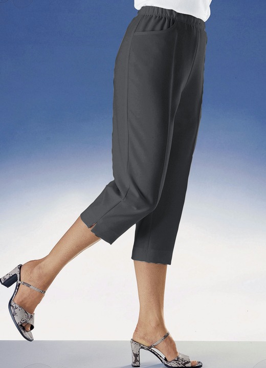 7/8-Hosen, Capris, Bermudas - Caprihose mit praktischen Seitentaschen in 10 Farben 7/8-Hosen, Capris, Bermudas - Caprihose mit praktischen Seitentaschen in 10 Farben, in Größe 019 bis 054, in Farbe SCHWARZ