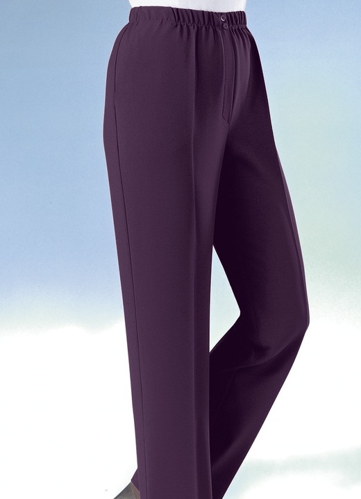 Hosen - Hose mit eingearbeiteter Tresortasche in 9 Farben, in Größe 019 bis 054, in Farbe BROMBEER Ansicht 1