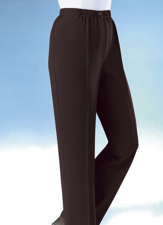 Hosen - Hose mit eingearbeiteter Tresortasche, in Größe 020 bis 056, in Farbe DUNKELBRAUN MEL Ansicht 1
