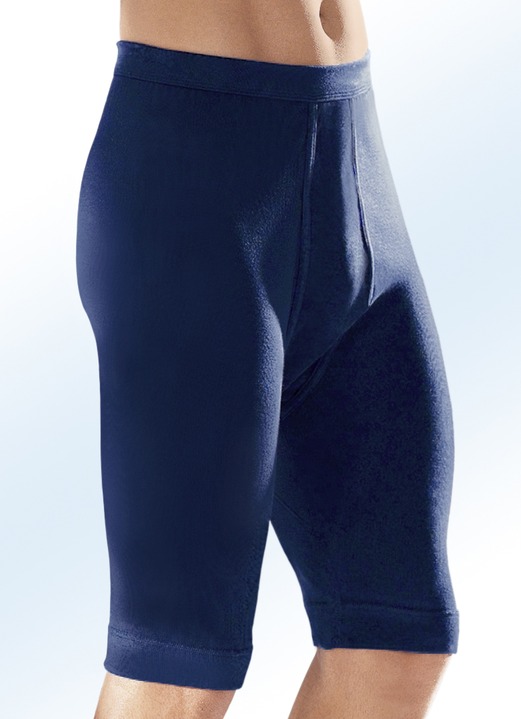Slips & Unterhosen - Dreierpack Unterhosen aus Feinripp, uni, in Größe 005 bis 012, in Farbe 3X MARINE Ansicht 1
