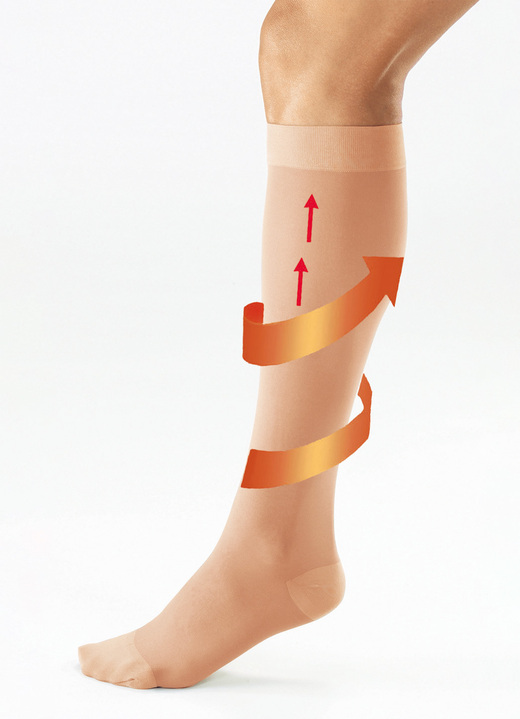 Gesundheitsstrümpfe - Stützkniestrümpfe, Zweierpack, in Größe 1 (Schuhgröße 35–36) bis 6 (Schuhgröße 42–43), in Farbe SCHWARZ Ansicht 1