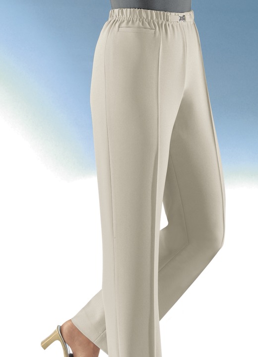 Hosen in Schlupfform - Hose in Schlupfform in 8 Farben, in Größe 019 bis 054, in Farbe HELLBEIGE Ansicht 1