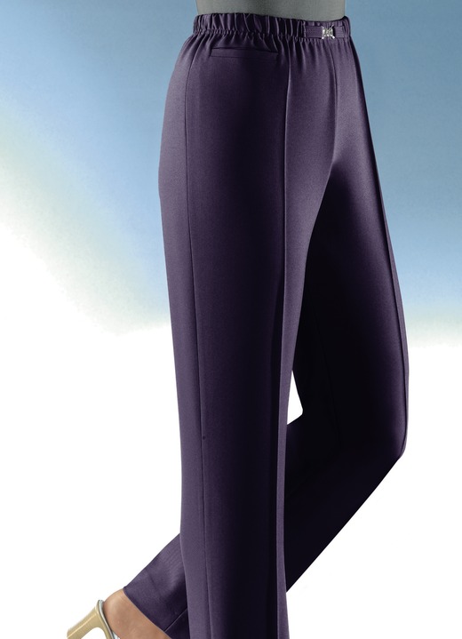 Hosen in Schlupfform - Hose in Schlupfform in 8 Farben, in Größe 019 bis 054, in Farbe PFLAUME Ansicht 1