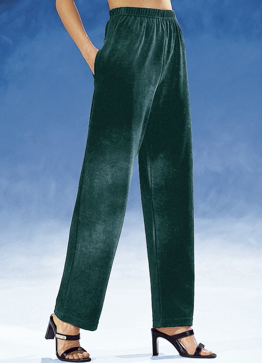 Freizeithosen - Hose mit komfortablem Dehnbund, in Größe 018 bis 060, in Farbe NACHTGRÜN Ansicht 1
