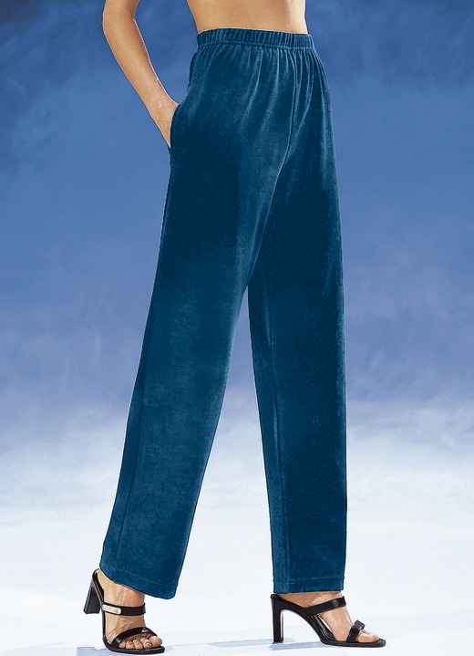 Freizeithosen - Hose mit komfortablem Dehnbund, in Größe 018 bis 060, in Farbe PETROL Ansicht 1