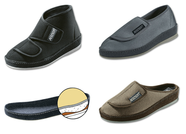 Gesundheitsschuhe - Klima-Klettschuh in verschiedenen Ausführungen, in Größe 036 bis 046, in Farbe SCHWARZ, in Ausführung Klima-Klett-Pantolette Ansicht 1