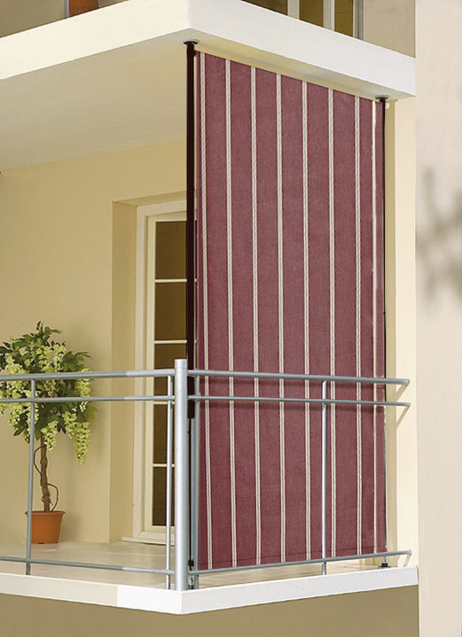 Sicht- & Sonnenschutz - Balkon-Seitensichtschutz , in Größe 120 (Breite 120 cm) bis 150 (Breite 150 cm), in Farbe BEERE Ansicht 1