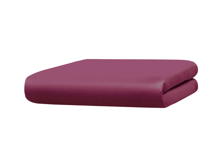 Spannbetttücher - Spannbetttücher aus hochwertiger Microfaser-Qualität, in Größe 133 (2 Spannbetttücher, 100/200 cm) bis 138 (1 Spannbetttuch, 180/200 cm), in Farbe BORDEAUX Ansicht 1