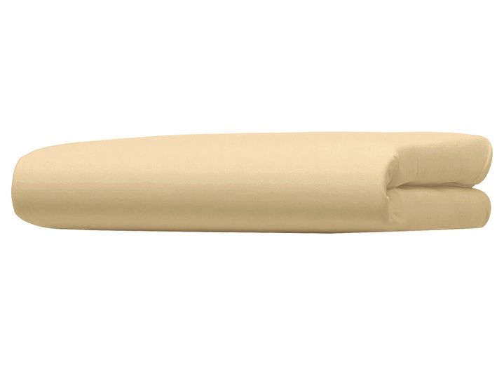Spannbetttücher - Luxus-Spannbetttuch aus feinster Baumwolle, in Größe 133 (1 Spannbetttuch, 90-120/200-220 cm) bis 138 (1 Spannbetttuch, 180-200/ 200-220 cm), in Farbe CAMEL Ansicht 1