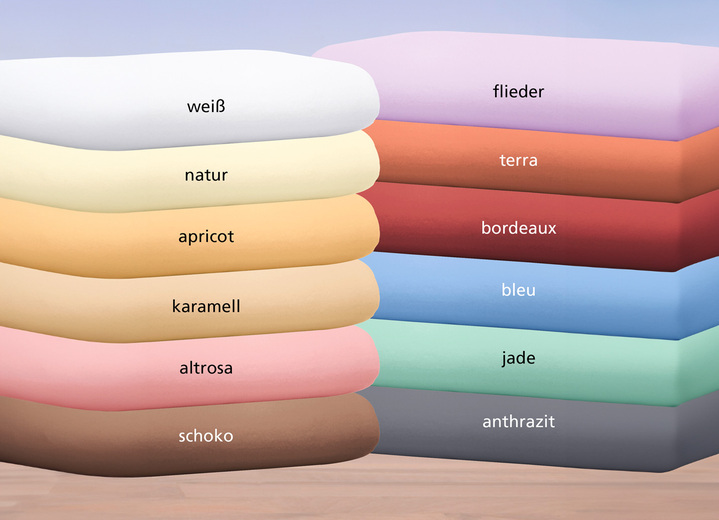 Spannbetttücher - Flauschiges Biber-Spannbetttuch, in Größe 033 (2 Spannbetttücher, 100/200 cm) bis 038 (1 Spannbetttuch, 200/200 cm), in Farbe FLIEDER