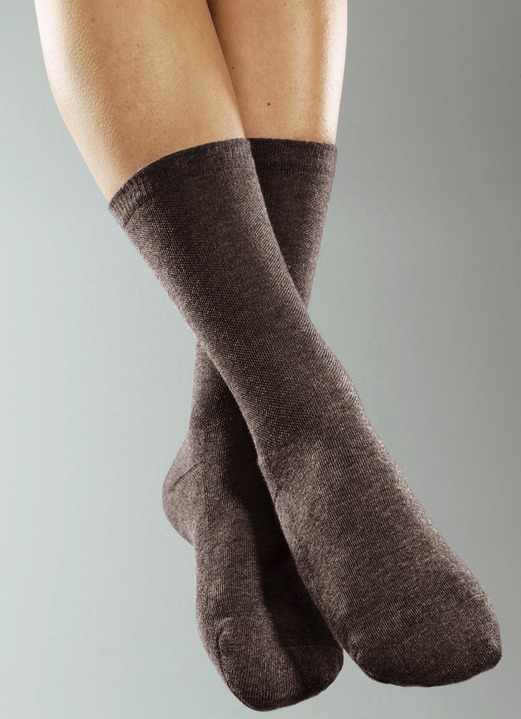 Strümpfe & Strumpfhosen - 6 Paar Wohlfühl-Socken, in Größe 1 (35-38) bis 4 (47-49), in Farbe ANTHRAZIT, in Ausführung Damen Ansicht 1