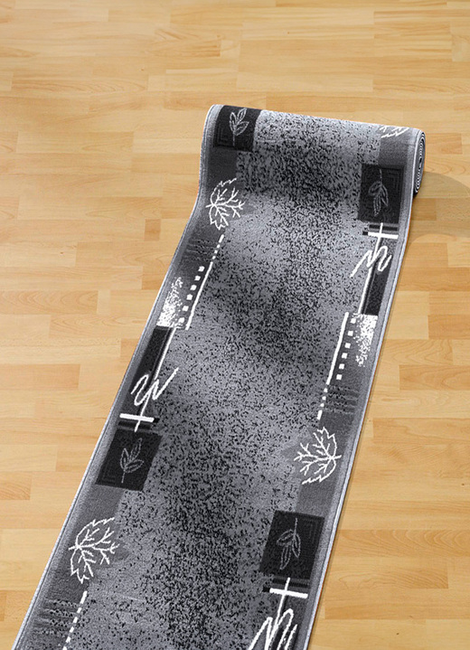 Läufer & Stufenmatten - Gekettelte Läufer nach Maß, in Größe 101 (Läufer, 60 cm breit) bis 106 (Läufer, 100 cm breit), in Farbe SILBER Ansicht 1