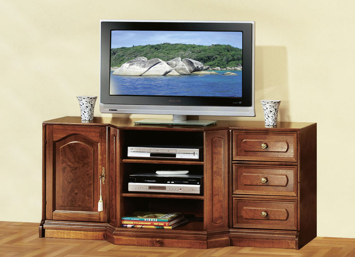 TV- & Hifi-Möbel - Teilmassives TV-Longboard mit Echtholzfurnier, in Farbe NUSSBAUM Ansicht 1