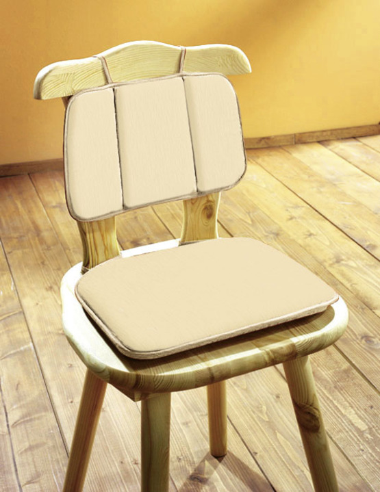 - Sitzmöbelauflagen, in Farbe NATUR, in Ausführung Rückenkissen, 2er-Set