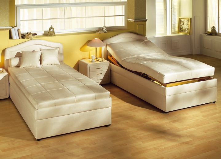 Polsterbetten - Komfortbett in verschiedenen Ausführungen, in Farbe BEIGE, in Ausführung Bonnell-Federkern-Matratze Ansicht 1