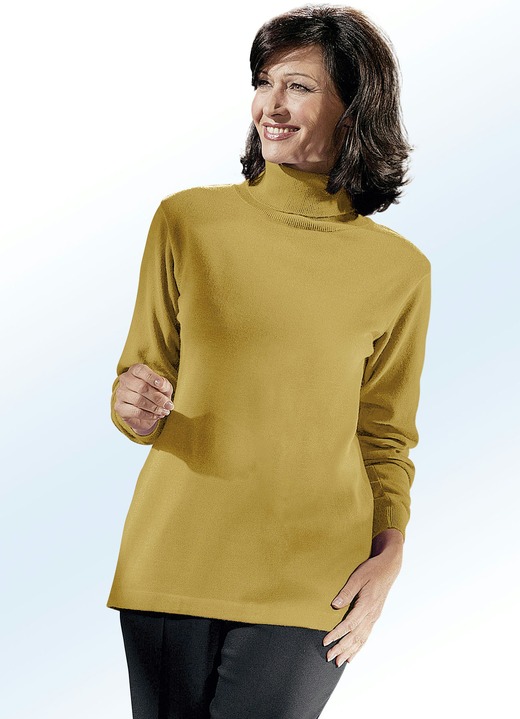 Langarm - Kombifreundlicher Pullover, in Größe 040 bis 060, in Farbe MESSING Ansicht 1