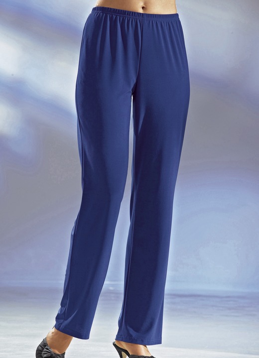 Homewear & Freizeitmode - KLAUS MODELLE  Hose mit Dehnbund in 6 Farben, in Größe 018 bis 056, in Farbe ROYALBLAU Ansicht 1