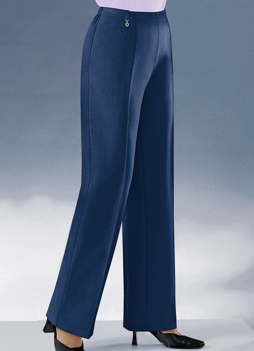 Hosen - Hose mit modisch ausgestellter Fußweite, in Größe 019 bis 096, in Farbe PETROL Ansicht 1