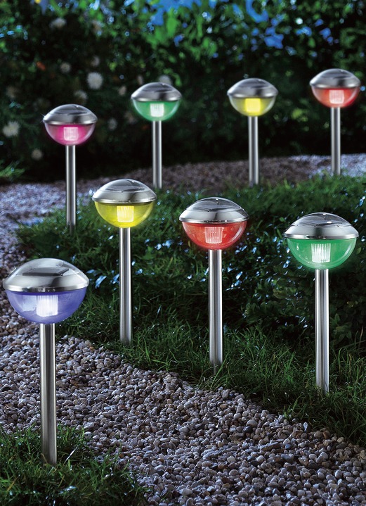 solarleuchten garten bunt licht im edelstahl 8er set in farbe silber rosamunde produkte fa 1 4 r 37149 000 solarleuchten garten bunt licht im edelstahl 8er set in farbe silber rosamunde produkte fa 1 4 r 37149 000