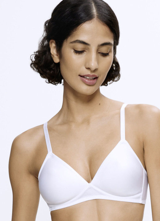 BH ohne Formbügel - Triumph-Soft-Sensation BH mit Spacer-Cups, in Größe 070 bis 090, in Cup C, in Farbe WEISS Ansicht 1