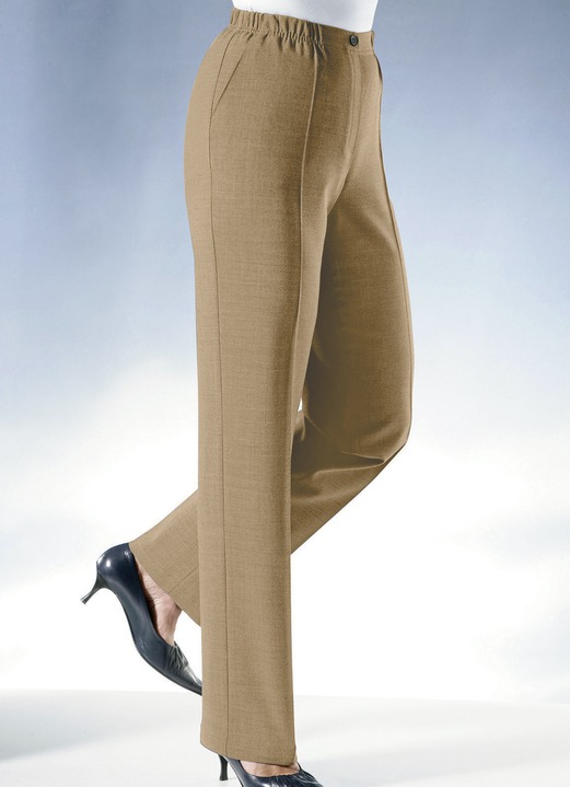 Hosen - Hose mit eingearbeiteter Tresortasche, in Größe 019 bis 058, in Farbe CAMEL MELIERT Ansicht 1
