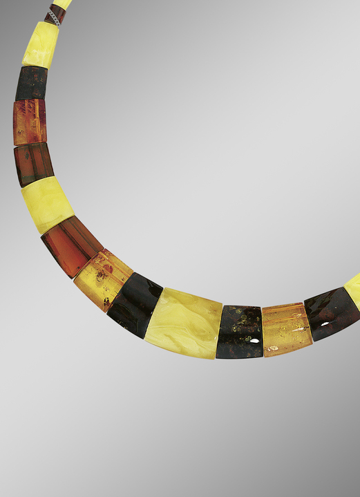 Halsketten - Halskette mit echt Bernstein im Verlauf, in Farbe  Ansicht 1