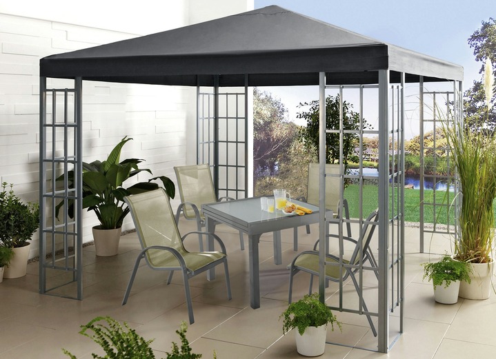 Pavillons - Pavillon in verschiedenen Ausführungen, in Farbe ANTHRAZIT, in Ausführung Pavillon, 3x3 Meter Ansicht 1