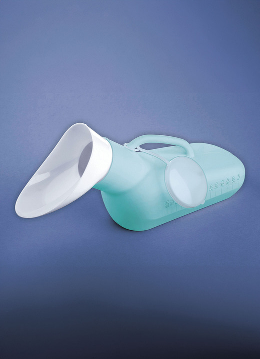 Praktische Hilfsmittel - Urinflasche für Damen und Herren, in Farbe MINTGRÜN/WEISS Ansicht 1