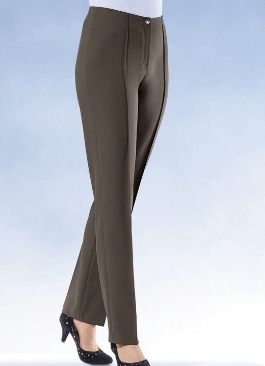 Hosen - Hose mit angeschnittenem Bund, in Größe 018 bis 245, in Farbe KAFFEEBRAUN Ansicht 1