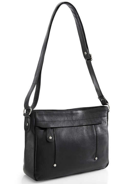 Taschen - Laurina Tasche aus Vollrind-Nappaleder, in Farbe SCHWARZ Ansicht 1