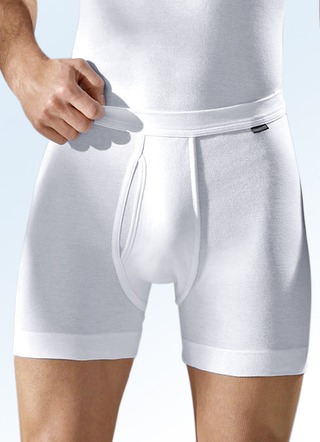 Schiesser Unterhose aus Feinripp mit Eingriff, weiß