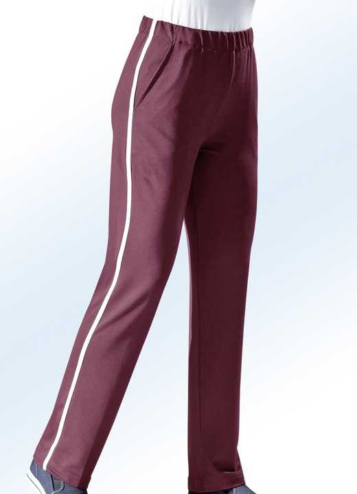 Freizeithosen - Freizeithose mit Dehnbund, in Größe 019 bis 052, in Farbe BORDEAUX Ansicht 1