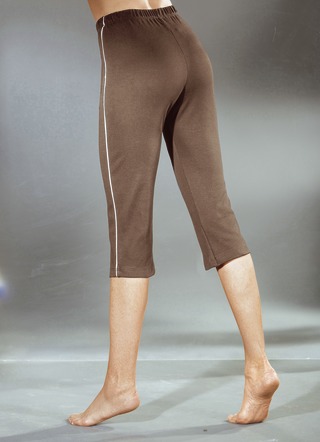 Caprihose mit Dehnbund rundum in 6 Farben