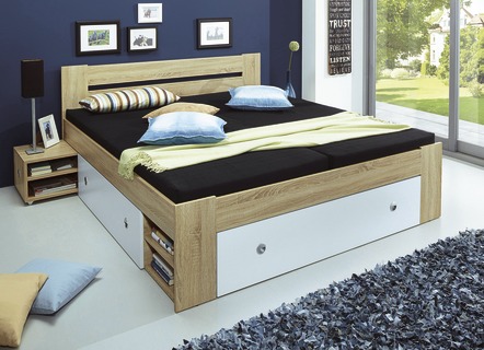 Futonbett mit viel Stauraum