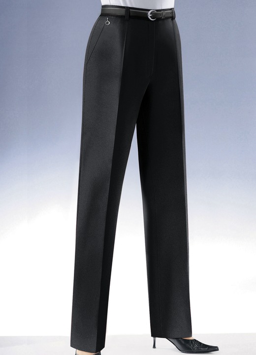 Hosen mit Knopf- und Reißverschluss - Klassische Hose, in Größe 018 bis 245, in Farbe SCHWARZ Ansicht 1