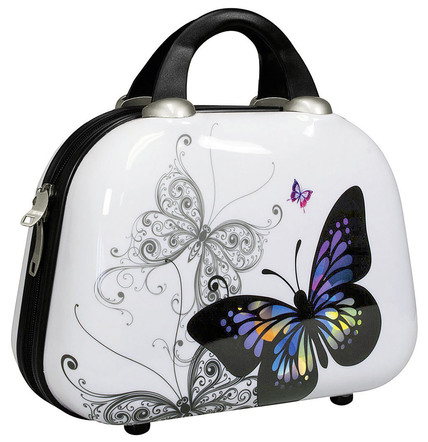 Beautycase Butterfly mit unterteiltem Innenfach